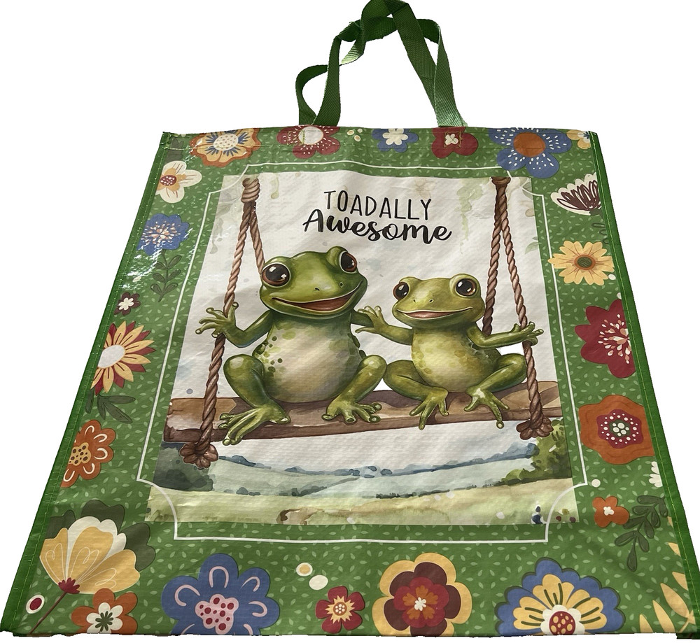 Reusable Tote Bag ~19″ X 17″ X 7″ ~ TOADALLY AWESOME ~ Cracker Barrel