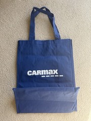 Car Max Blue White Logo Reusable Tote Bag 15.5” X 12” X 6” Carmax Handles New