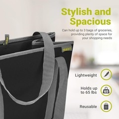 Foldable Grocery Basket Collapsible Reusable Market Tote Bag Picnic Shopping
