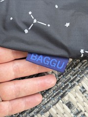 Baggu Black Star Constellations Reusable Ripstop Shopping Tote Bag Standard Size