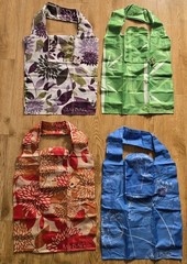 4 PACK Reusable Shopping Bags – “My Bag” Heavy Duty, Washable, Foldable, Vibrant