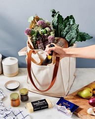 CapaBunga Farmer’s Market Tote Shopping Bags with Handles – 7 Pocket Large Ut…