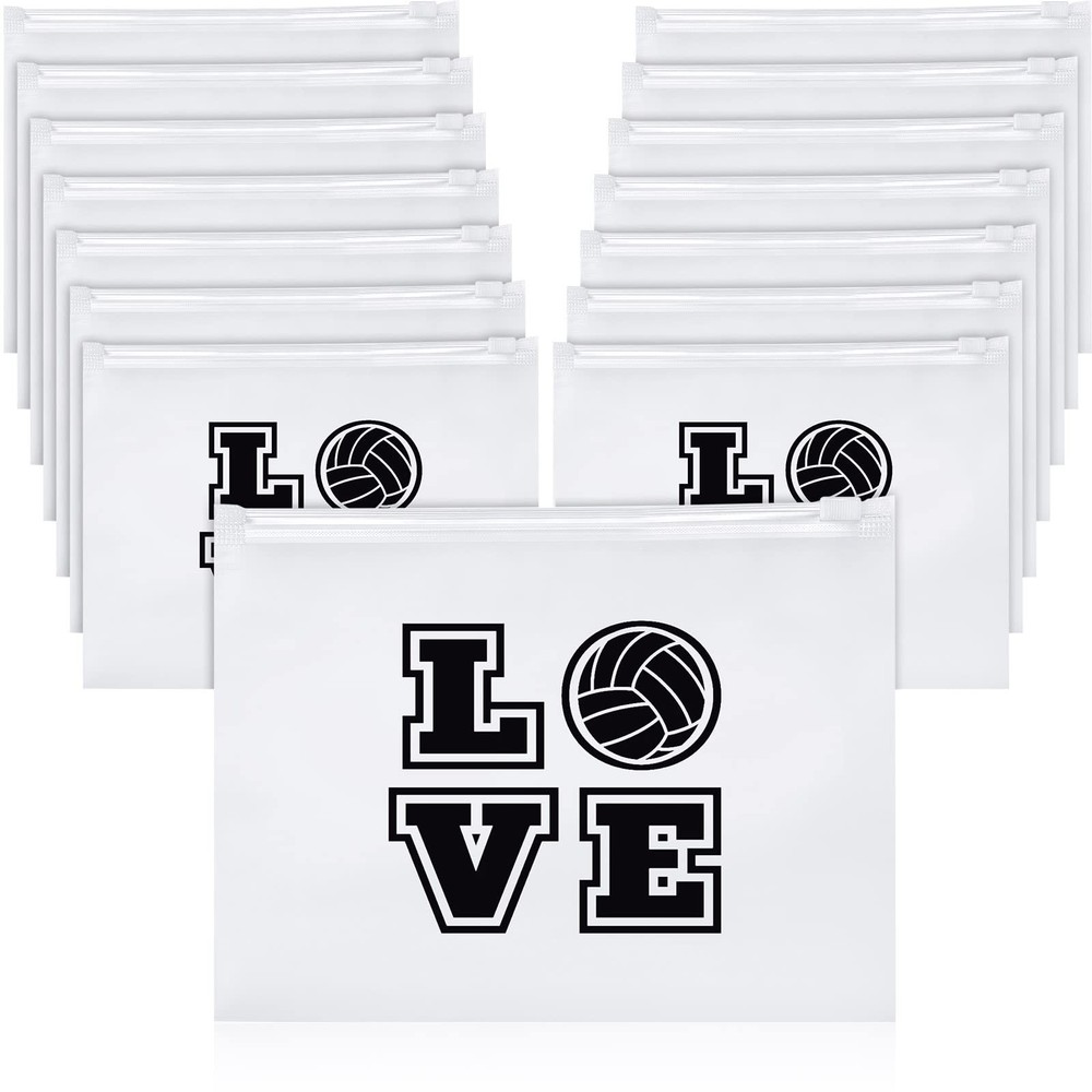 Saintrygo 50 Pack Volleyball Team Gift Bags Bulk 8 x 6 inch, Black