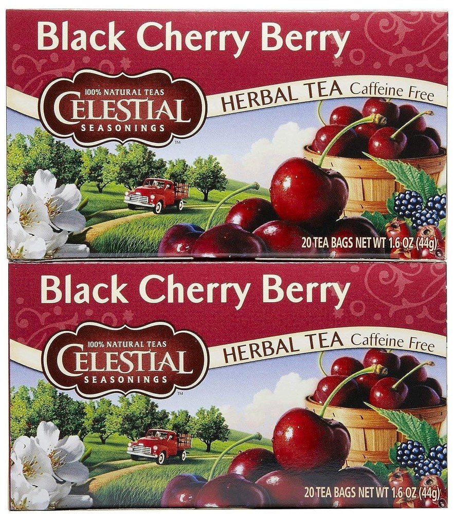 Celestial Seasonings Black Cherry Berry Tea Bags, 20 20 Count (Pack of 2)