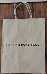 Hudson Bay Company 4 Bags HBC Logo Reusable Gift / Shopping Paper Bags New
