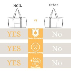Extra Large Utility Tote Reusable Grocery Organizing Bag Oversized Collapsibl…
