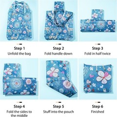 Stylish 18-Pack Foldable Reusable Shopping Bags – Machine Washable, Waterproof