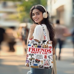 Funny Tote Bag Funny Friends Gifts Women Reusable Grocery Bags Beach Weekender
