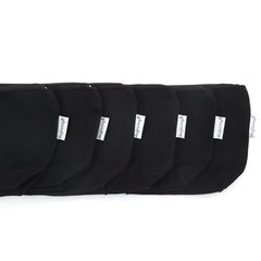 Augbunny 100% Cotton 12oz Canvas Zipper Cosmetic Makeup Jewlery Pouch Black