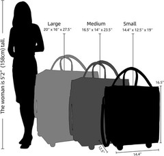 Folding Rolling Tote, Zipper reusable Grocery Bag on Wheels