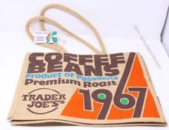 NEW Trader Joe’s Jute Bag Reusable 1967 Pasadena Coffee Bean Shopping Grocery