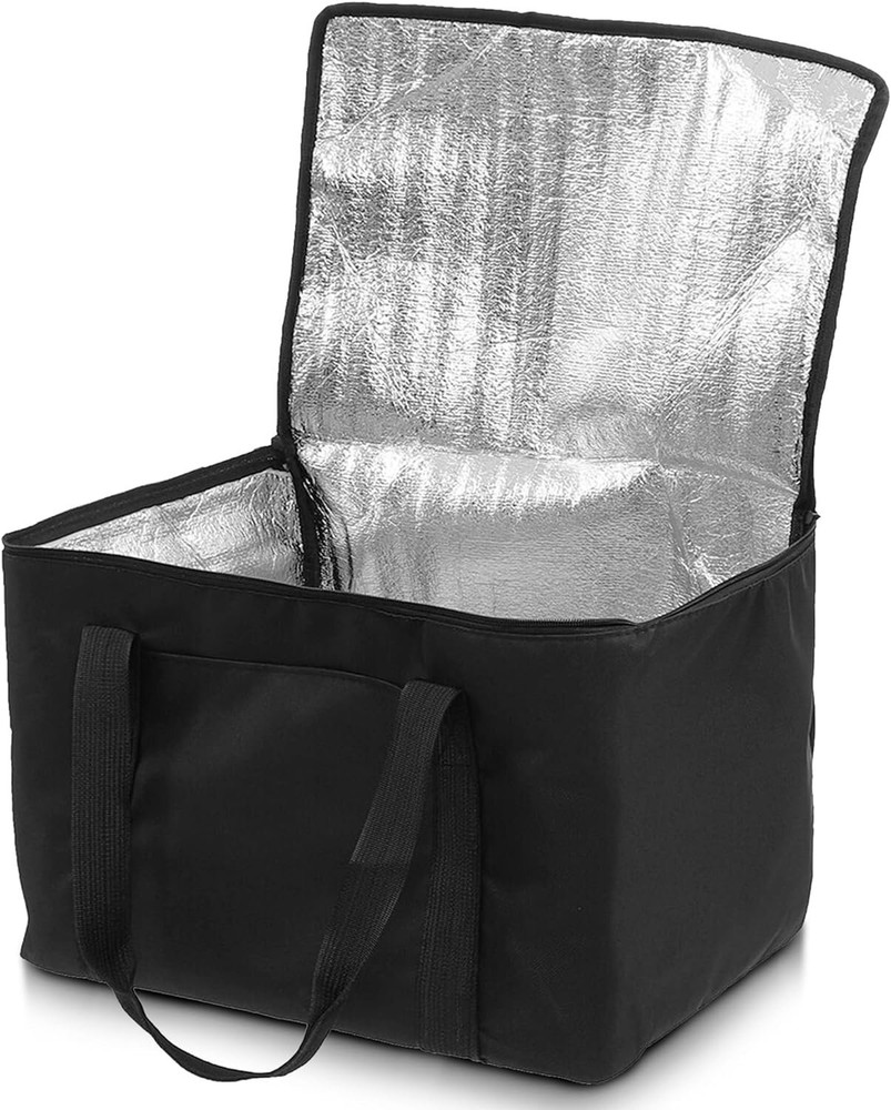 Black Insulation Shopping Bags 16″ x 13″ x 9″ – Pack of 2 Insulated Grocery Bags