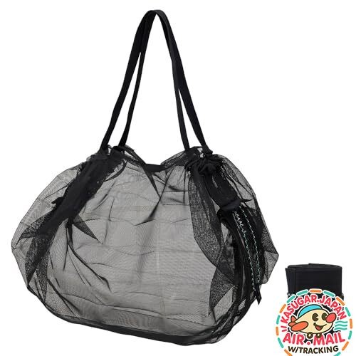 Marna Shupatto Mesh Bag 9L 25L Black Foldable Large Eco Bag fm Japan