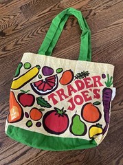 TRADER JOE’S Reusable Canvas USA Shopping Grocery Tote Bag Fruit Vegetable LOGO