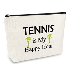 Tennis Gifts for Women Lover Gift Cosmetic Bag s, Off White
