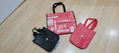 Lululemon Reusable Shopping Tote gift Bag 1 Large 2 sm,red, black Lot 3 yoga