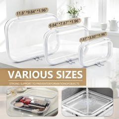 Dimore Ultimate Organizer Kit – 9 Pack Clear Hard Shell Zipper Case (3 CLR