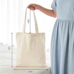 24 Pack Canvas Tote Bags for Sublimation, Painting, HTV – 10oz Non-Shrink Thi…