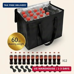 musbus 2-Pack, XL-Large Insulated Grocery Shopping Bags, Black, Reusable Bag,The