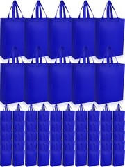 72 Pcs Non Woven Tote Bags Bulk, Reusable Large Gift Bags with Handles, Groce…