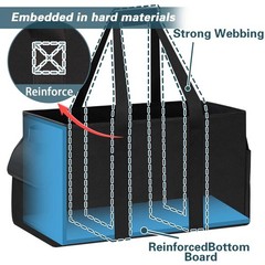 Sturdy Extra Large Utility Tote Bag with Hard Bottom & Sides, Reusable Grocer