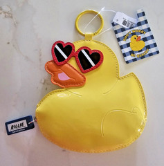 Bath & Body Works BILLIE THE DUCK Reusable Tote Charm Coin Purse Collapsible