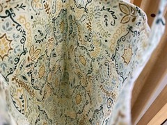UP CYCLED RICE BAG – REUSABLE MARKET BAG – PAISLEY LINING – ONE OF A KIND
