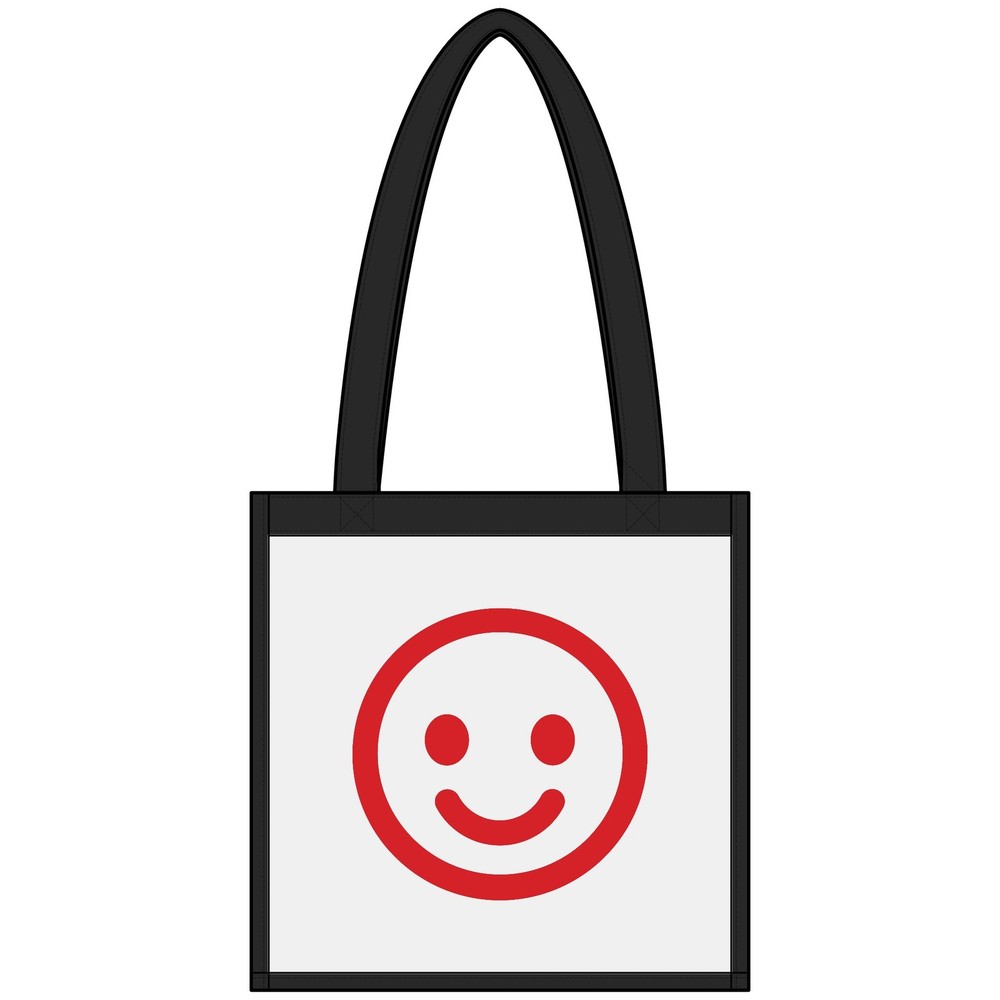 Red Smiley Face Tote | Clear Stadium Tote