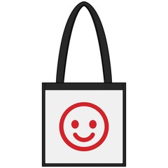 Red Smiley Face Tote | Clear Stadium Tote