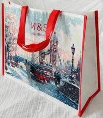 Marks & Spencer London Reusable Bag Holiday Tote 16″ x 14″ x 7″