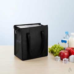 4 Pcs Reusable Insulated Grocery Tote Bags Thermal Cooler Zipper Leakproof Shopp