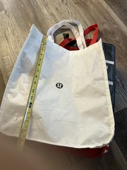 Lululemon Reusable Shopping Tote Bag 3 Large 7 Small White Black Red