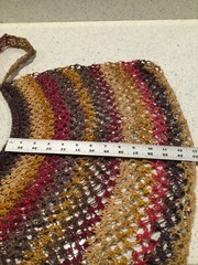 String Shopping Grocery Bag Tote Mesh Net Woven Bag Reusable striped 13×18”