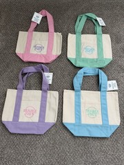 (NWT) Set (5)Authentic Trader Joe’s 4 Mini Canvas Tote Bags And 1 Large