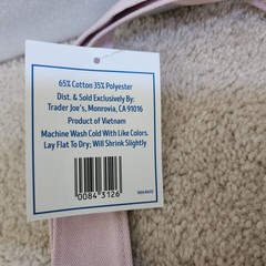 NWT Trader Joe’s Striped Canvas Tote Bags: 2x Color Set (Striped Pink + Green)
