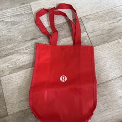 Qty of 2 Lululemon Reusable Tote Shopping Bag Black Large And Red Small