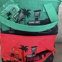 Lot Of 2 Trader Joe’s Mini Insulated Bags (Red & Green)
