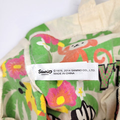 Hello Kitty Tote Bag Canvas Reusable Shopping Sak Jungle Rare Sanrio 13×14 2014