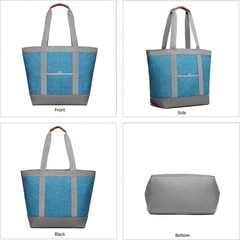 Insulated Cooler Bag, Reusable Grocery Tote Bags for Hot/Cold, Leakproof Thermal