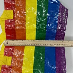 IKEA STORSTOMMA Rainbow Book Bag Small Shopping Beach Tote 10.25″ x 7.25″ x 10″