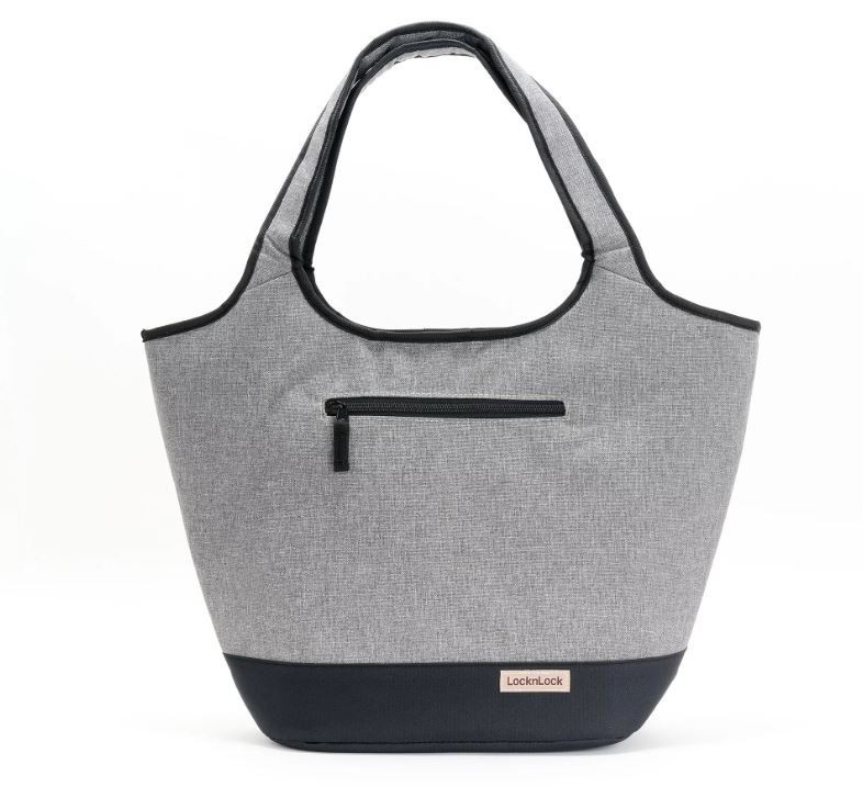 LocknLock Insulated Tote Bag, Thermal Cooler,Large Hobo,K98253 Gray