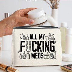 Funny Medicine Makeup Bag Gifts for Nurse Practitioner Pharmacist Patient FUR