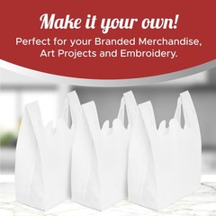 Simply Cool 450 Pack White Reusable Eco-Friendly Grocery T-Shirt Shopping Bag…
