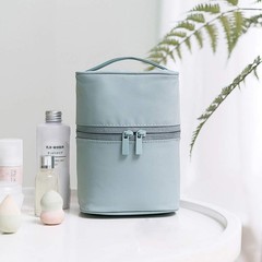 Makeup Bag Travel Cosmetic 7.5×5.5×4.4 Inch Brush Holder Gray