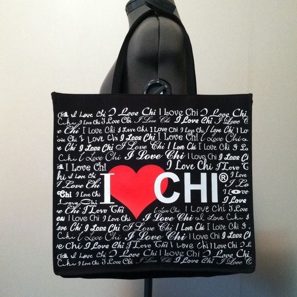 Chi Farouk Extra Large 15″ Open Top Canvas Beach Shopping Travel Tote Bag New