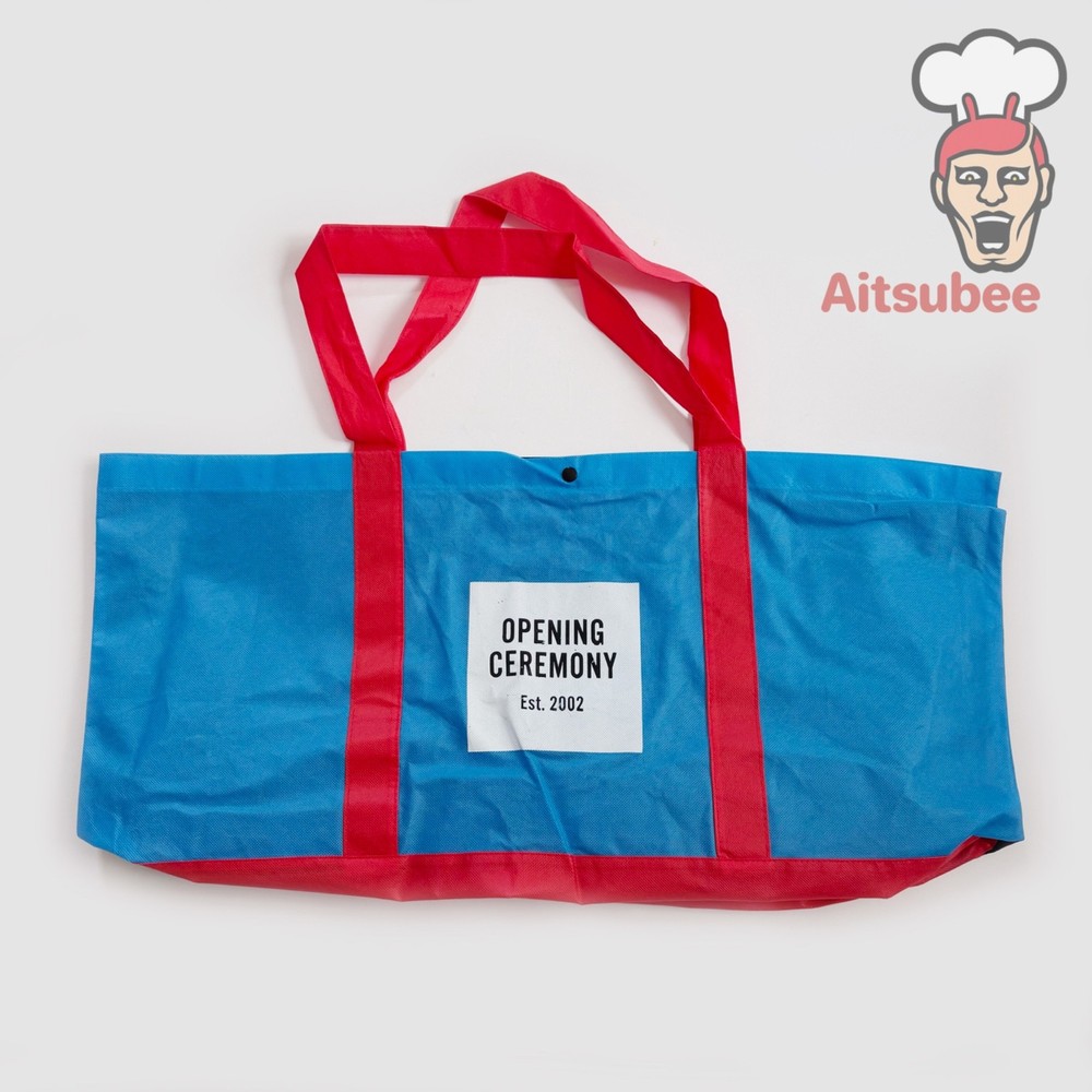 RARE OPENING CEREMONY SHOPPING BAG COTTON COLOR BLOCK TOTE