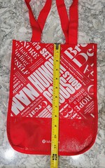 Lululemon Red White Small Reusable Shopping Logo Gift Bag Gift Tote – EUC