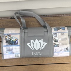 Lotus Trolley Bag Set 4 Eco Friendly Cart Grocery Grey Grn Blue Insulated Pocket