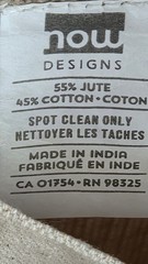 Now Designs General Store Shopping Tote Bag Jute Cotton Fabric Canvas Strong