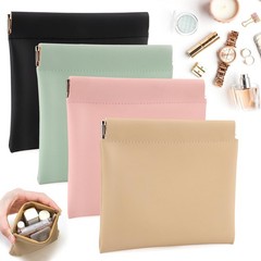 BUSOHA 4 PCS Small Makeup Bag for Purse, Mini Portable 4.7*4.3INCH, 4